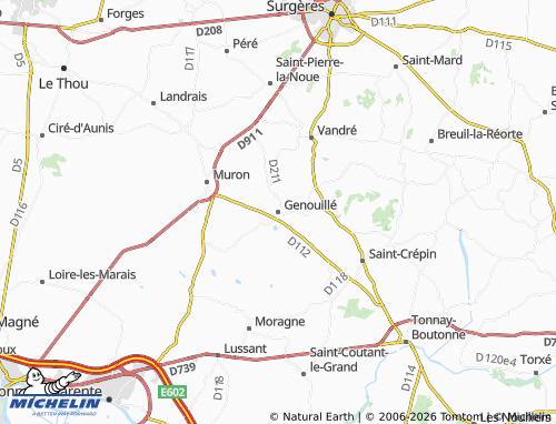 Mapa MICHELIN Genouillé - ViaMichelin