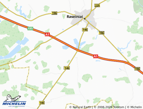 MICHELIN Palendriai map - ViaMichelin