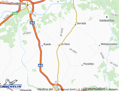 MICHELIN La Seca map - ViaMichelin