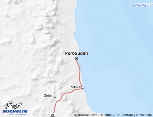 MICHELIN Red Sea map - ViaMichelin