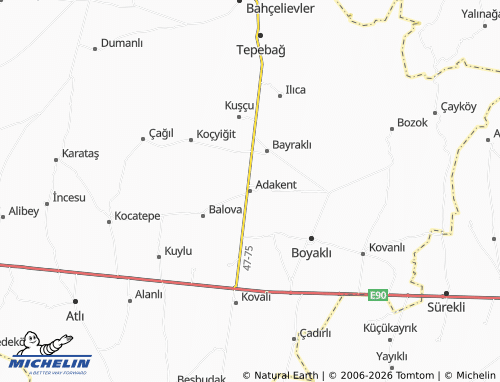 MICHELIN Adakent map - ViaMichelin