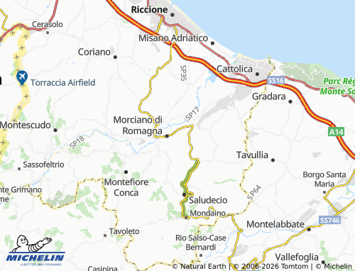 MICHELIN Calagianni map - ViaMichelin