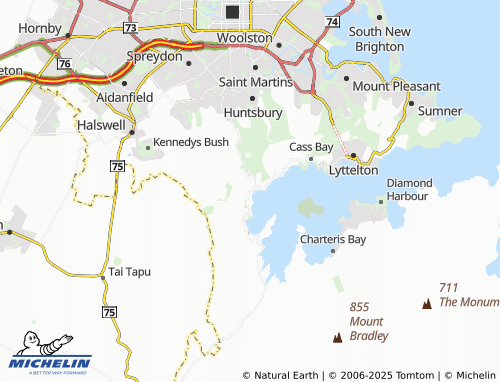 MICHELIN Governors Bay map - ViaMichelin