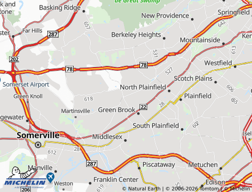 Mappa MICHELIN Warren - ViaMichelin
