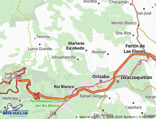 Mapa MICHELIN Ixhuatlancillo - ViaMichelin