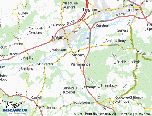 MICHELIN Autreville map - ViaMichelin