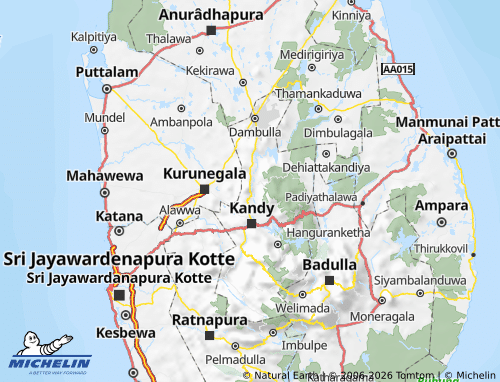 MICHELIN Matale map - ViaMichelin