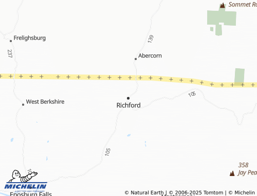 MICHELIN Richford map - ViaMichelin