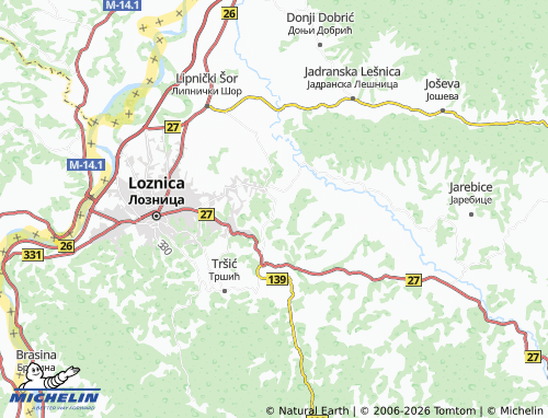 Carte MICHELIN Grnčara - ViaMichelin