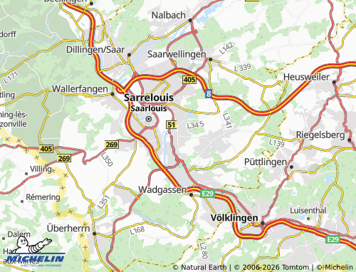 MICHELIN Ensdorf map - ViaMichelin