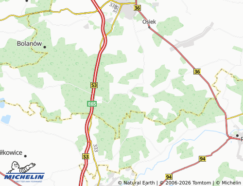 Mappa MICHELIN Lipiny - ViaMichelin