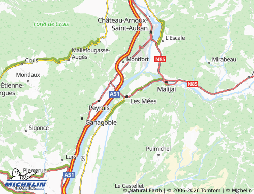 Carte MICHELIN Les Mées - ViaMichelin