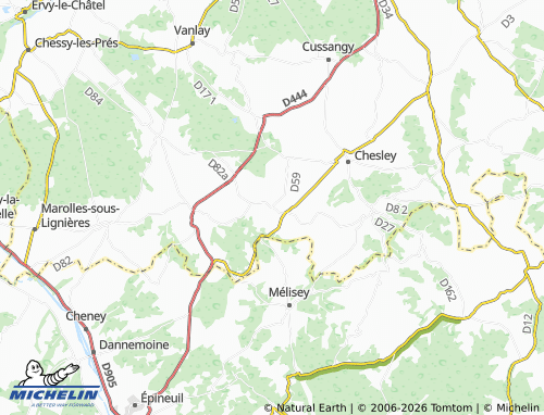 Mappa MICHELIN Chaserey - ViaMichelin