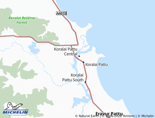 Mappa MICHELIN Oddamavadi 01 South - ViaMichelin