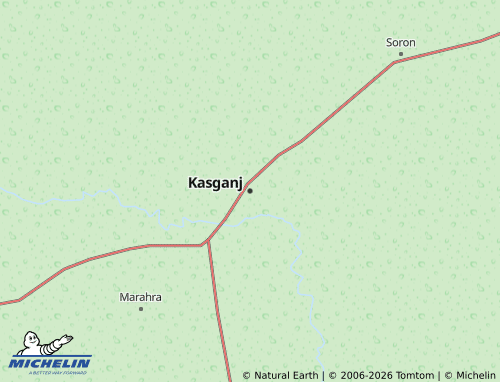 Kaart MICHELIN Kasganj - ViaMichelin