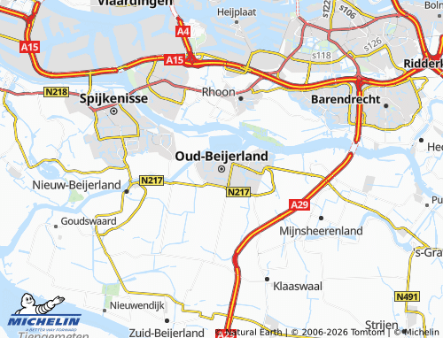 Kaart MICHELIN Oud-Beijerland - ViaMichelin