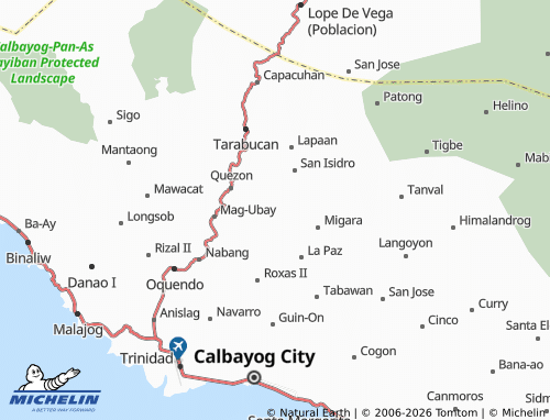 MICHELIN Cabicahan map - ViaMichelin