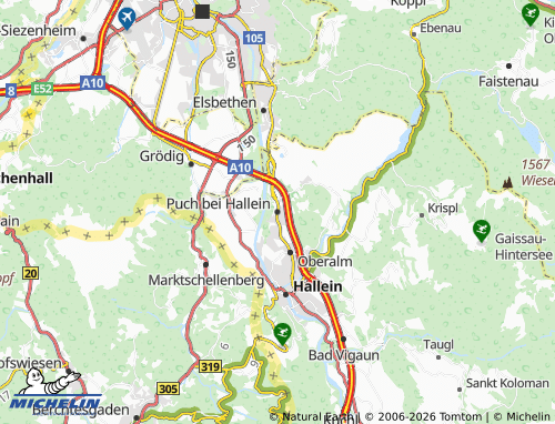 MICHELIN Puch bei Hallein map - ViaMichelin