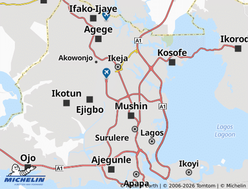 MICHELIN-Landkarte Oshodi - ViaMichelin