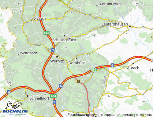 Mappa MICHELIN Dombühl - ViaMichelin