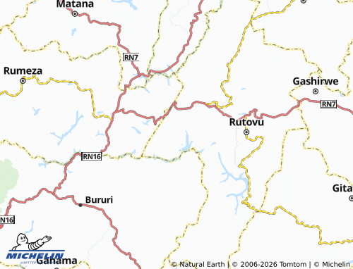Mappa MICHELIN Rwira - ViaMichelin