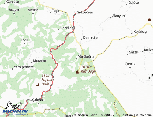 MICHELIN Yörükoğlu map - ViaMichelin