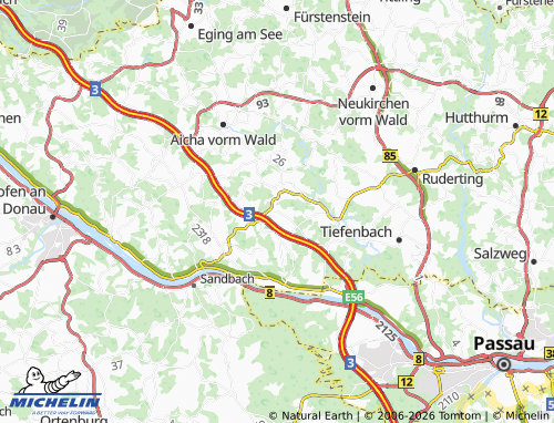 MICHELIN-Landkarte Oberndorf - ViaMichelin