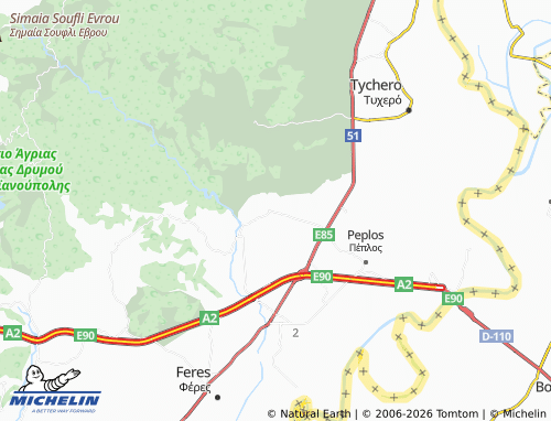 Carte MICHELIN Trifylli - ViaMichelin