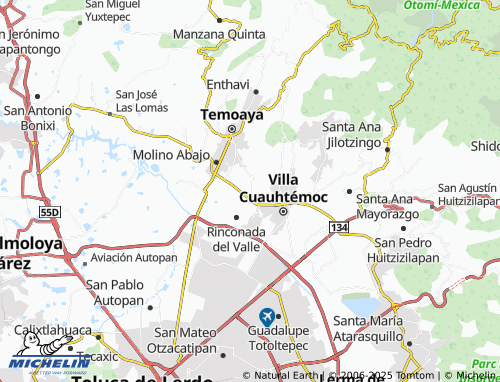 MICHELIN San Lorenzo Oyamel map - ViaMichelin