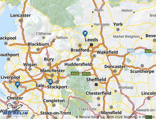 Carte MICHELIN Kirklees - ViaMichelin