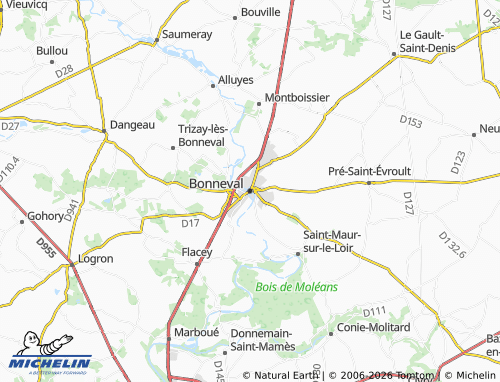 MICHELIN Bonneval map - ViaMichelin