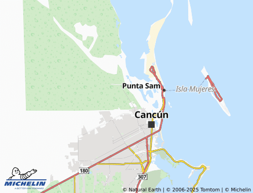 MICHELIN-Landkarte Zona Urbana Isla Mujeres - ViaMichelin
