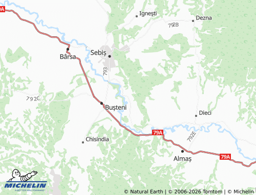 MICHELIN Păulian map - ViaMichelin