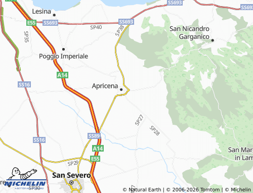 MICHELIN Calcificio Falcone map - ViaMichelin