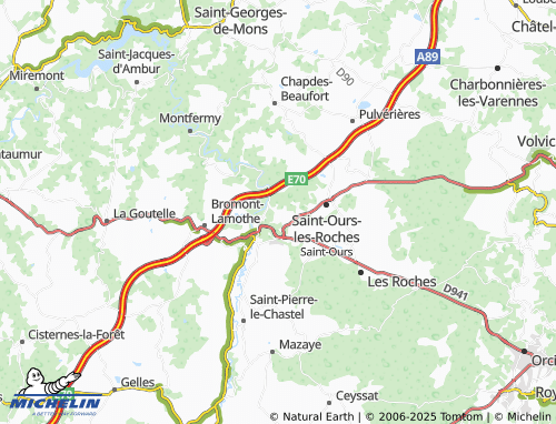 MICHELIN Fougères map - ViaMichelin