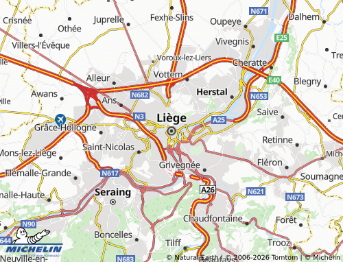Mappa MICHELIN Liegi - ViaMichelin
