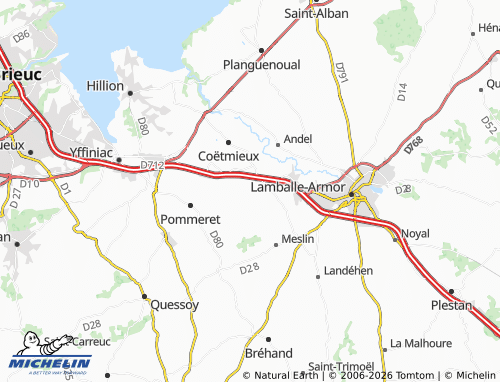 MICHELIN Keravel map - ViaMichelin
