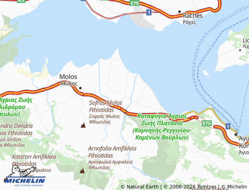 MICHELIN Agios Serafeim map - ViaMichelin
