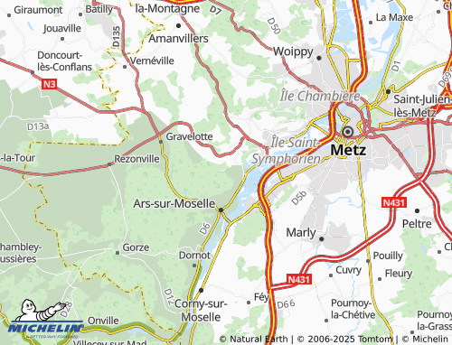MICHELIN-Landkarte Vaux - ViaMichelin