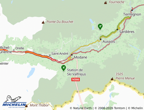 MICHELIN Modane map - ViaMichelin