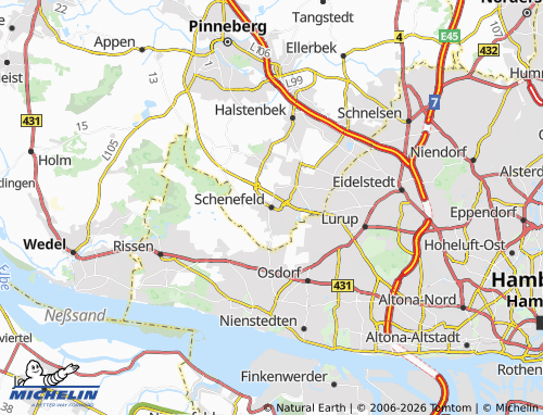 MICHELIN-Landkarte Schenefeld - ViaMichelin