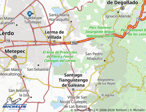 Kaart MICHELIN Guadalupe Hidalgo - ViaMichelin