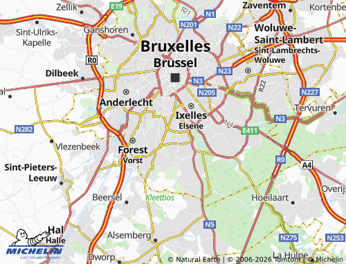 Mappa MICHELIN Ukkel - ViaMichelin