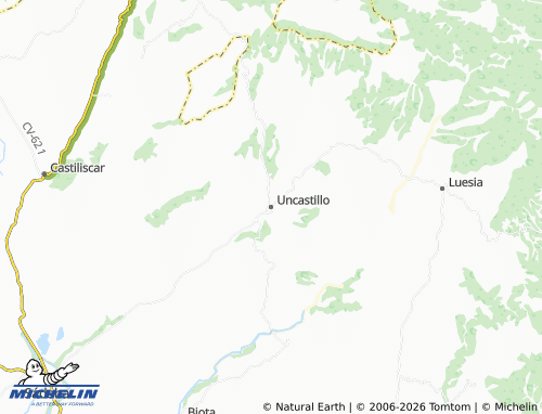 MICHELIN Uncastillo map - ViaMichelin