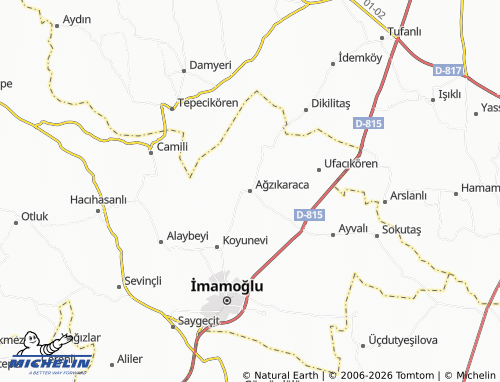 MICHELIN Ağzıkaraca map - ViaMichelin