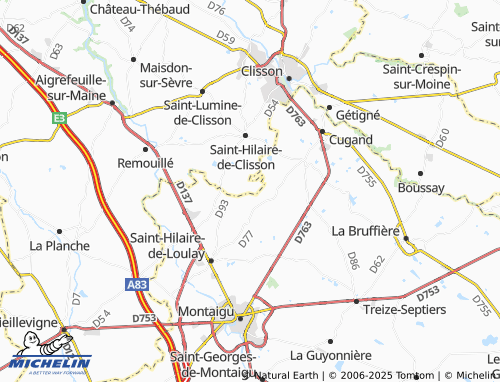 Carte MICHELIN La Morinière - ViaMichelin