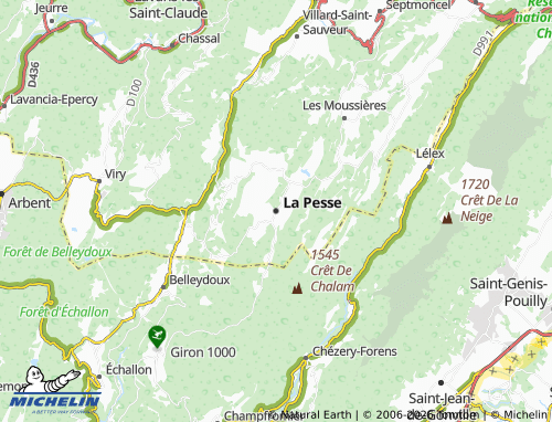 Mappa MICHELIN La Pesse - ViaMichelin
