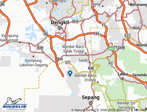 MICHELIN Taman Indah KLIA map - ViaMichelin