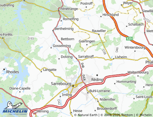 MICHELIN Sarraltroff map - ViaMichelin