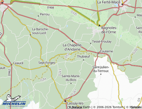 MICHELIN Geneslay map - ViaMichelin